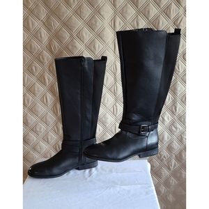 Women's tall black riding boots, size 11